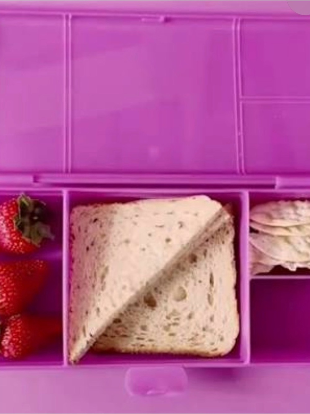 Tupperware Pink Lunch N Things with 4 Compartments Lunch Box Container 3.9 cups